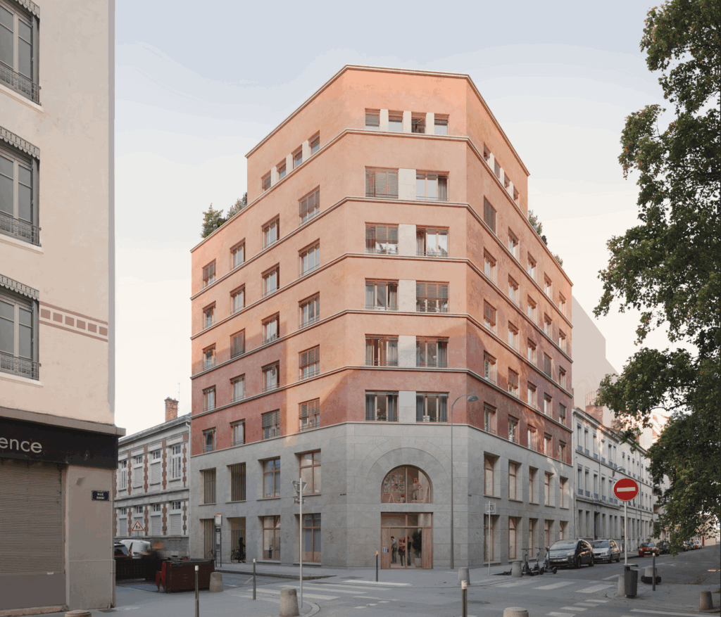 Une photo du bâtiment à rénover pour le projet d'habitat inclusif de la rue Ravat, Lyon 9ieme